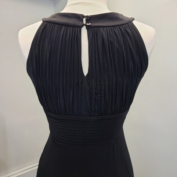 Sangria Black Maxi Rouching Long Maxi Party Dress Gown Sz 6 - Picture 3 of 13